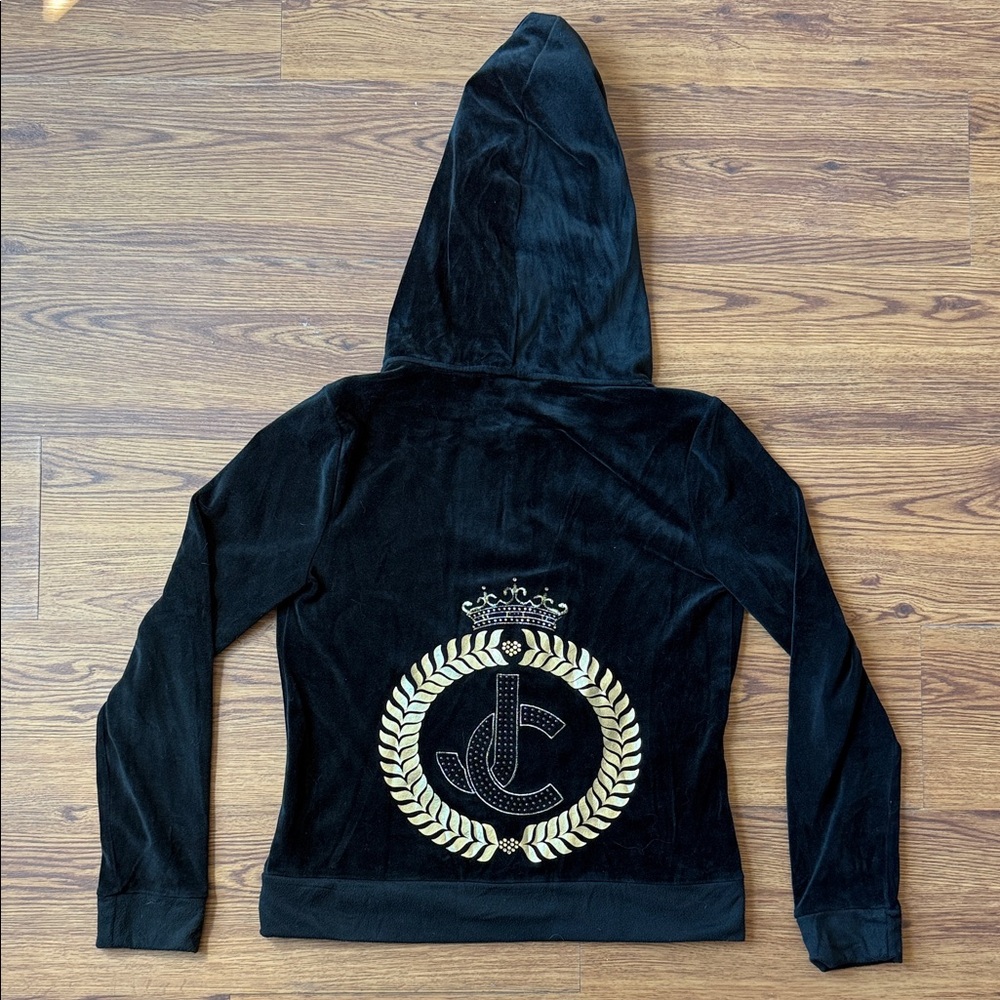 Juicy Couture Black Velour Kids Jacket - Picture 1 of 3